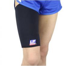 LP 護腿LP705 運動護具 籃球 羽毛球護具裝備 標準型大腿護套黑色單只裝保暖 黑色單只裝