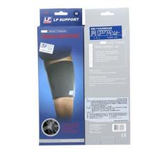 LP 护腿LP705 运动护具 篮球 羽毛球护具装备 标准型大腿护套黑色单只装保暖 黑色单只装