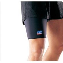 LP 护腿LP705 运动护具 篮球 羽毛球护具装备 标准型大腿护套黑色单只装保暖 黑色单只装