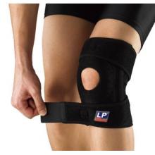 LP护具 LP733CA护膝 透气弹簧支撑 户外登山护膝健身运动护具关节护套 黑色单只装