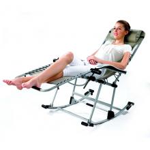 百客BIOCOR多功能休闲躺椅摇椅 午休午睡办公坐椅沙滩椅 可折叠躺椅 银色款 送毛毯